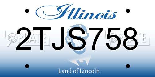 2TJS758 Illinois License Plate