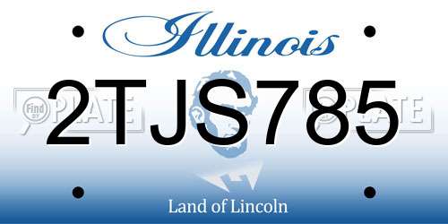 2TJS785 Illinois License Plate