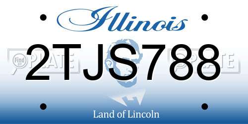 2TJS788 Illinois License Plate