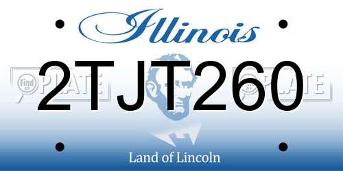 2TJT260 Illinois License Plate