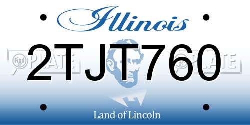 2TJT760 Illinois License Plate