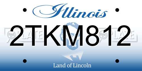 2TKM812 Illinois License Plate