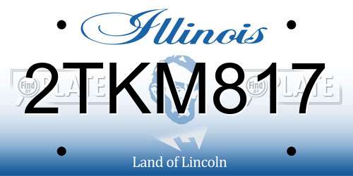 2TKM817 Illinois License Plate