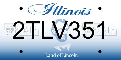 2TLV351 Illinois License Plate