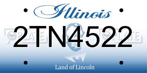 2TN4522 Illinois License Plate