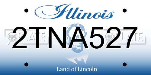 2TNA527 Illinois License Plate