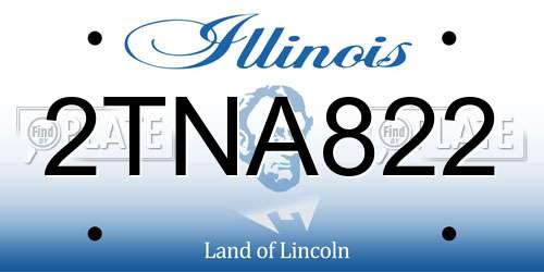 2TNA822 Illinois License Plate