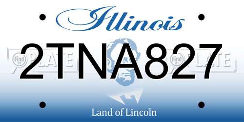 2TNA827 Illinois License Plate