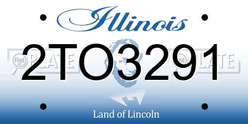 2TO3291 Illinois License Plate