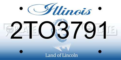 2TO3791 Illinois License Plate