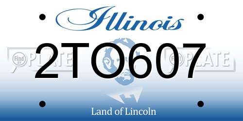 2TO607 Illinois License Plate