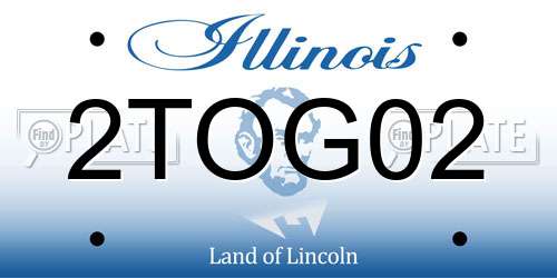 2TOG02 Illinois License Plate
