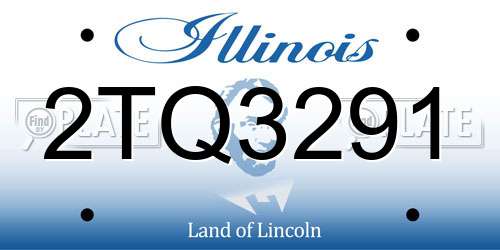 2TQ3291 Illinois License Plate