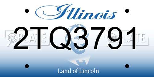 2TQ3791 Illinois License Plate