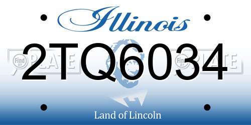 2TQ6034 Illinois License Plate