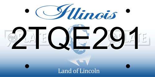 2TQE291 Illinois License Plate