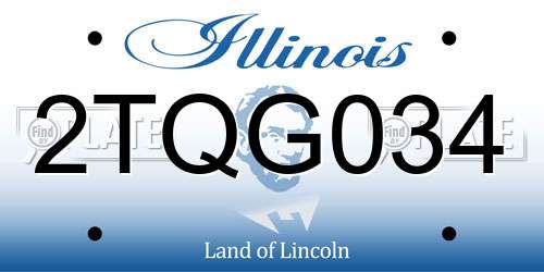 2TQG034 Illinois License Plate