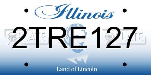 2TRE127 Illinois License Plate
