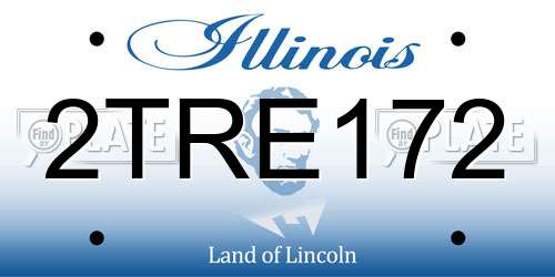 2TRE172 Illinois License Plate