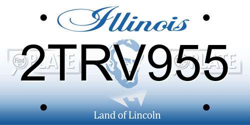 2TRV955 Illinois License Plate