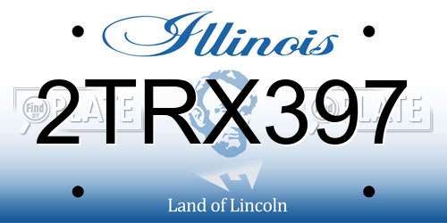 2TRX397 Illinois License Plate