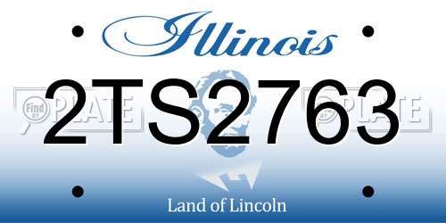 2TS2763 Illinois License Plate