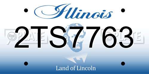 2TS7763 Illinois License Plate