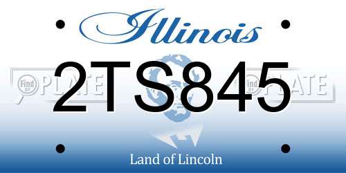2TS845 Illinois License Plate