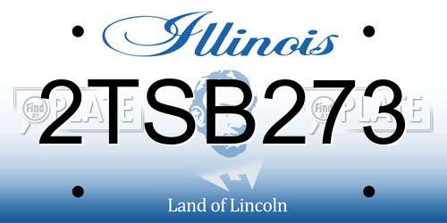 2TSB273 Illinois License Plate