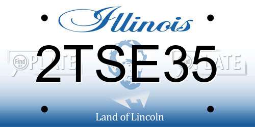 2TSE35 Illinois License Plate