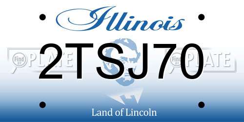 2TSJ70 Illinois License Plate