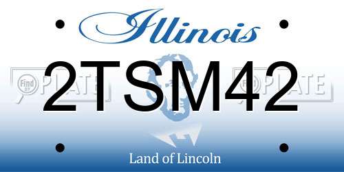 2TSM42 Illinois License Plate
