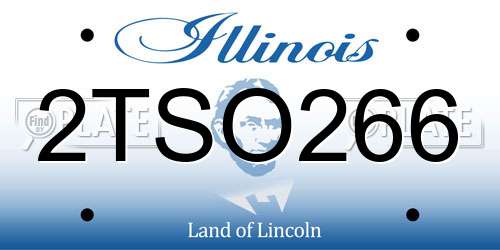 2TSO266 Illinois License Plate