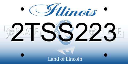 2TSS223 Illinois License Plate