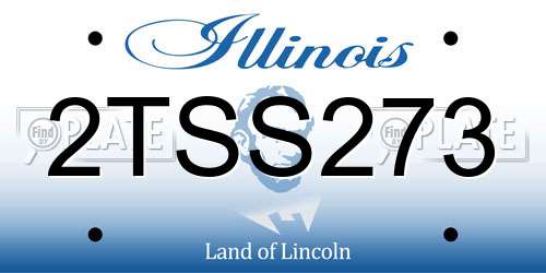2TSS273 Illinois License Plate