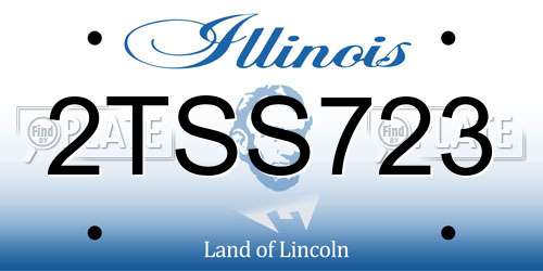 2TSS723 Illinois License Plate