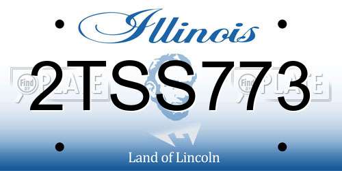 2TSS773 Illinois License Plate