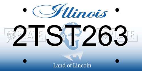 2TST263 Illinois License Plate
