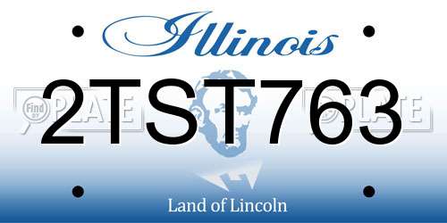 2TST763 Illinois License Plate