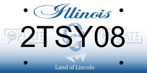 2TSY08 Illinois License Plate