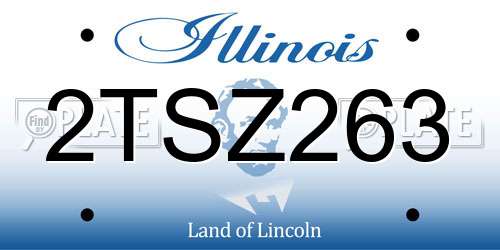 2TSZ263 Illinois License Plate