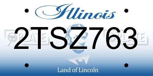 2TSZ763 Illinois License Plate