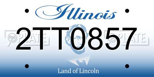 2TT0857 Illinois License Plate