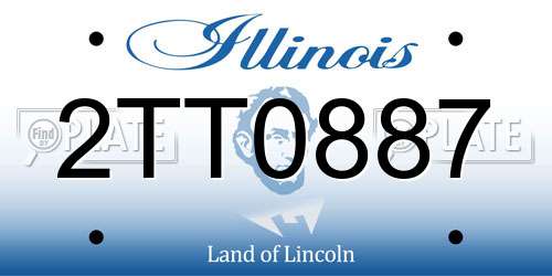 2TT0887 Illinois License Plate