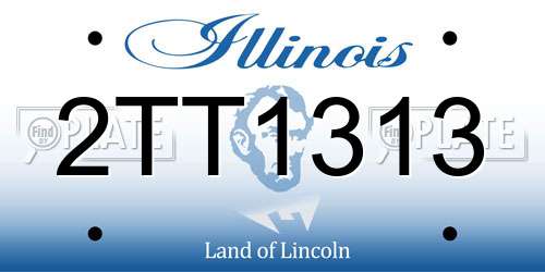 2TT1313 Illinois License Plate