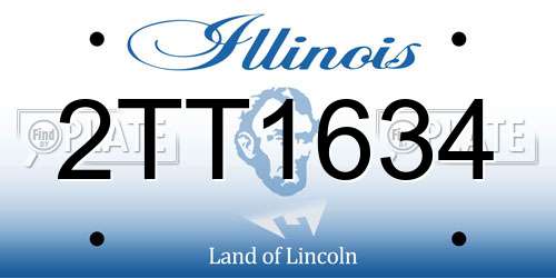 2TT1634 Illinois License Plate