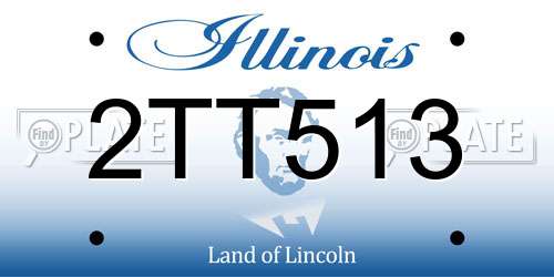 2TT513 Illinois License Plate