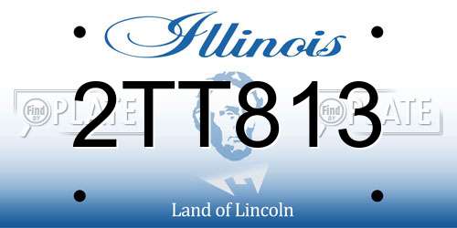 2TT813 Illinois License Plate