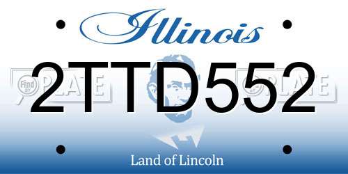 2TTD552 Illinois License Plate