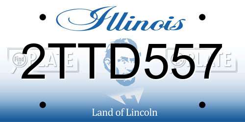 2TTD557 Illinois License Plate